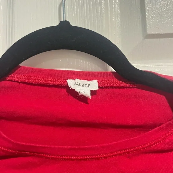 Garage Estelle Longline Red Short Sleeve Tee - Picture 4 of 4